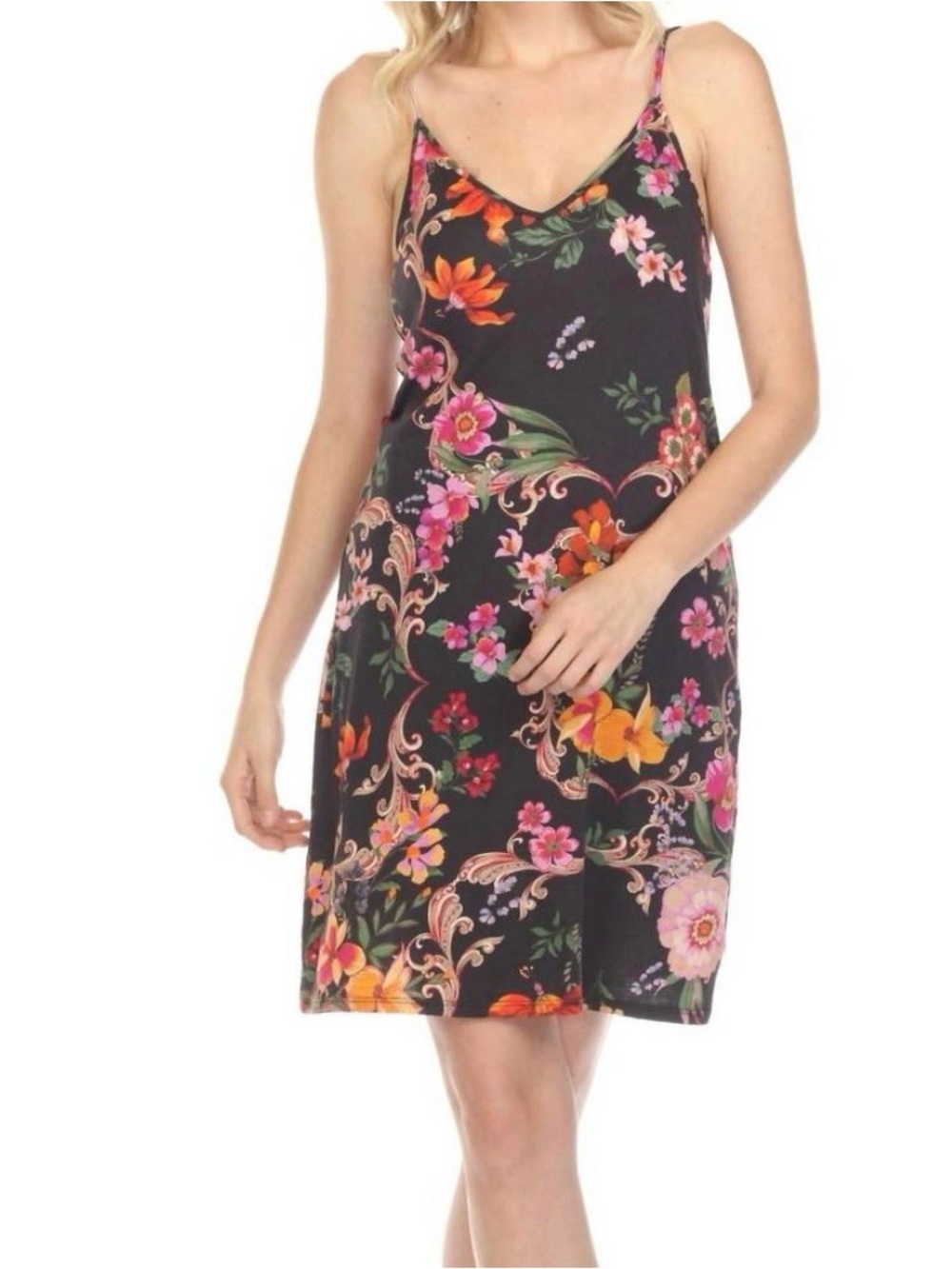 Johnny Was Women Pocca Floral Sleep Dress Sz XS Multicolor Loungewear Sleeveless